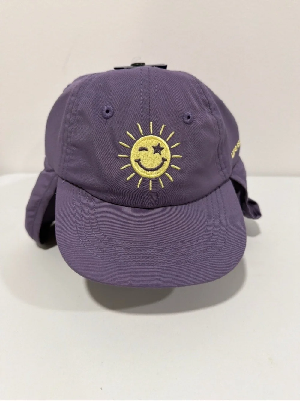 Life is Good UPF50 Purple Yellow Graphic Sun Cap Protective Neck